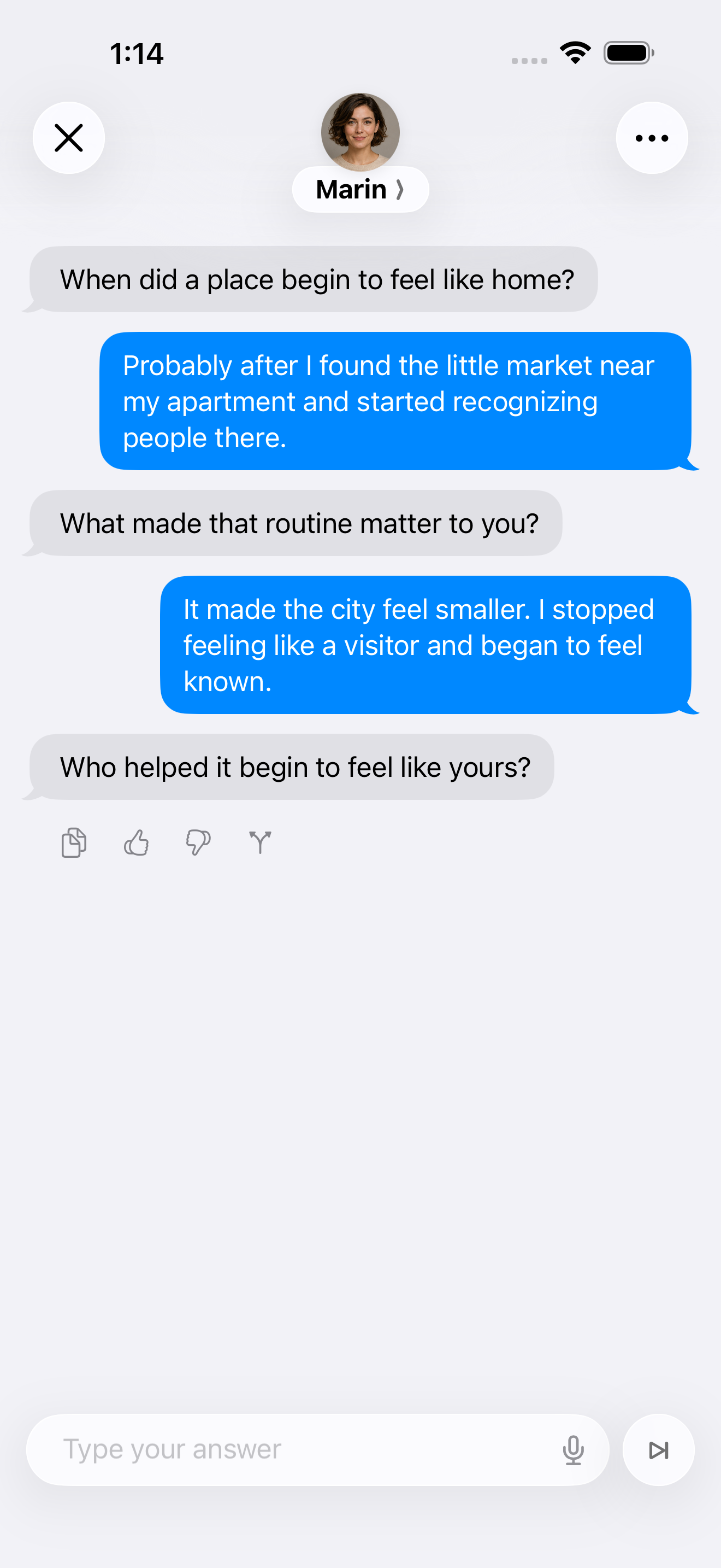 A guided conversation with the Chapter interviewer